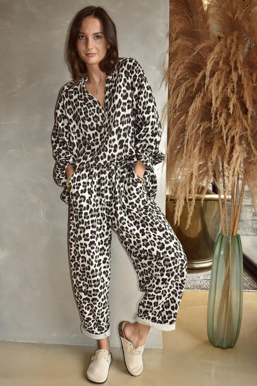 Zanzibar Bubble Cotton Hugh Shirt Calico & Black /15=